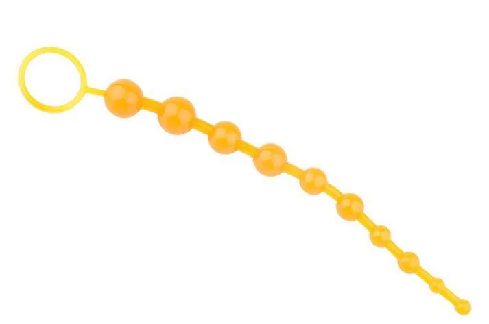 Jelly Anal Beads Orgasm Vagina Plug Play Pull Ring Ball Anal Stimulator Butt Beads  purple