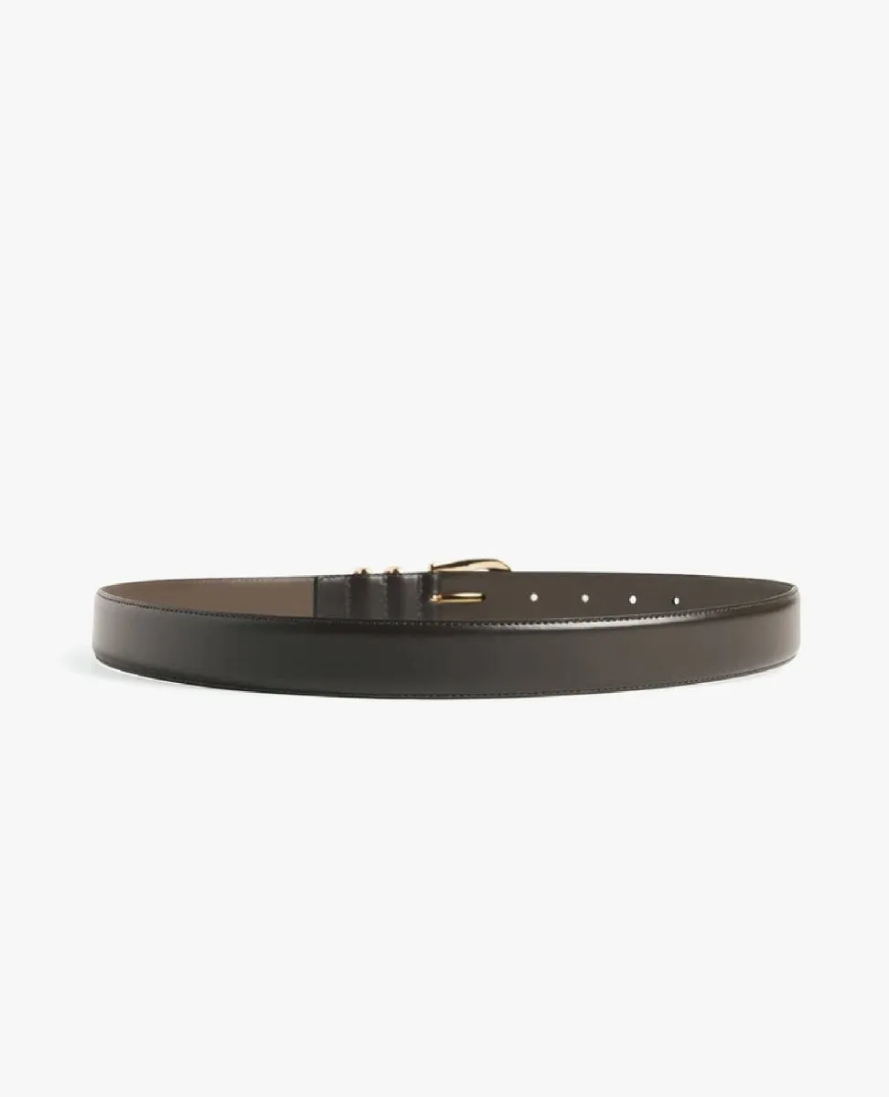 Jordan Belt Dark Brown/Gold
