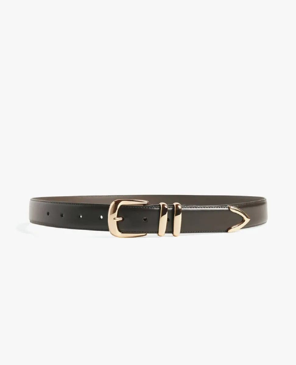 Jordan Belt Dark Brown/Gold