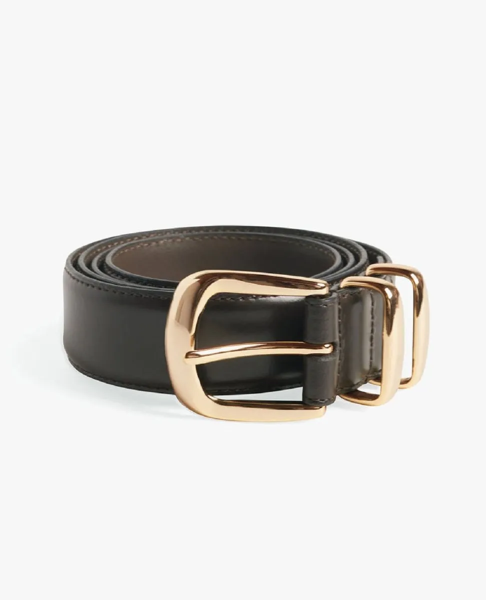 Jordan Belt Dark Brown/Gold