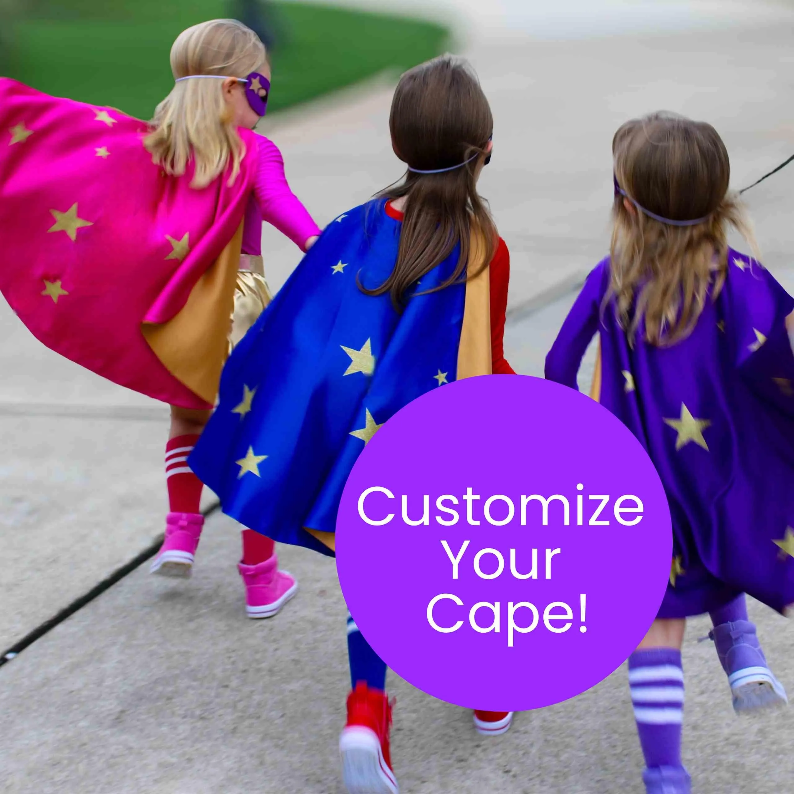 Kids Costume Cape - Kids Custom Gift - Select Initial