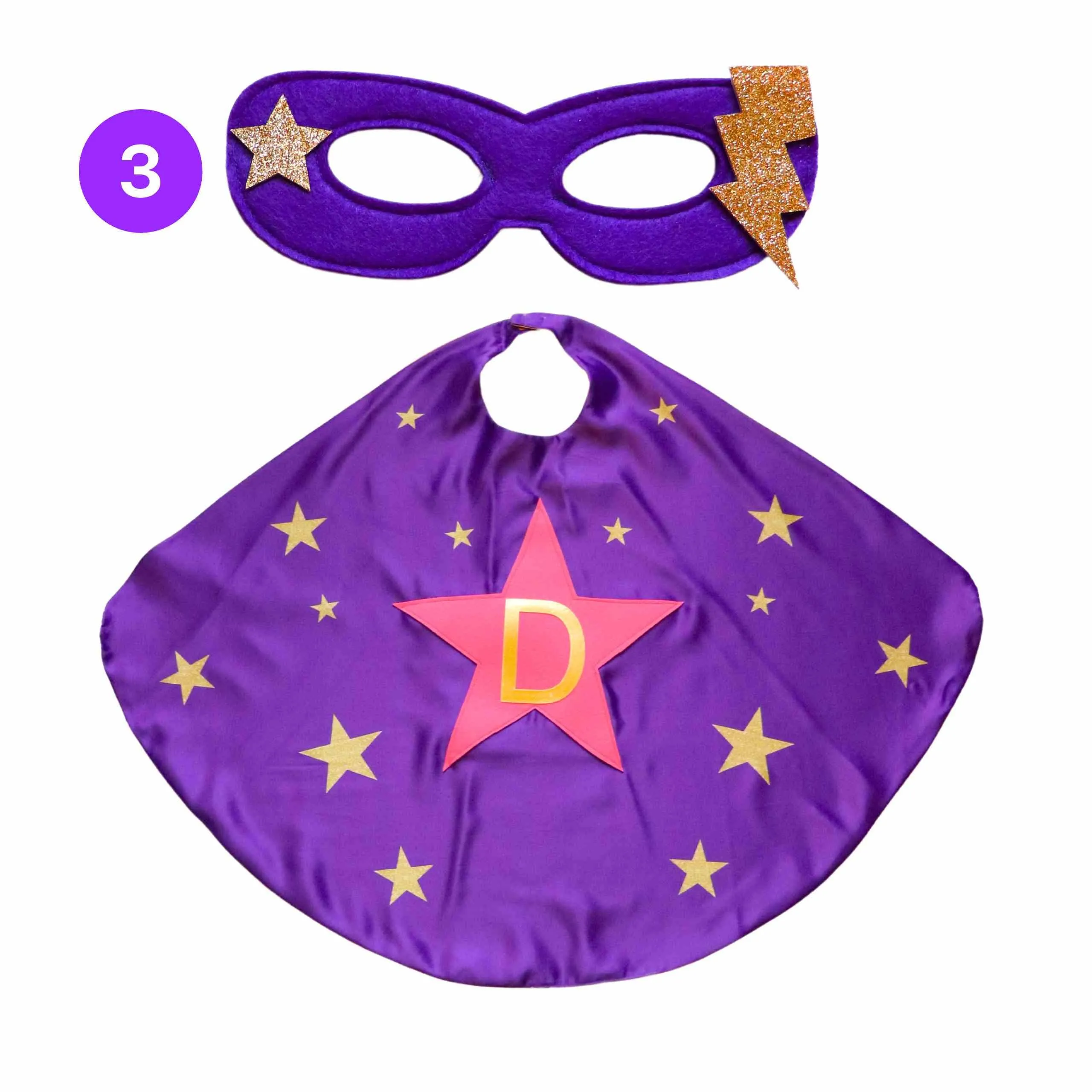 Kids Costume Cape - Kids Custom Gift - Select Initial