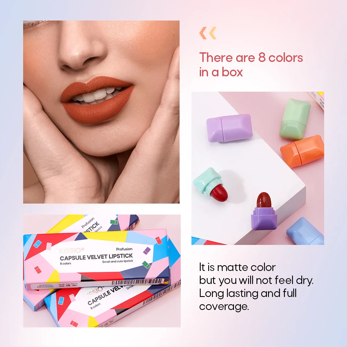 KISSIO Mini Lipstick Set(8 PCS)
