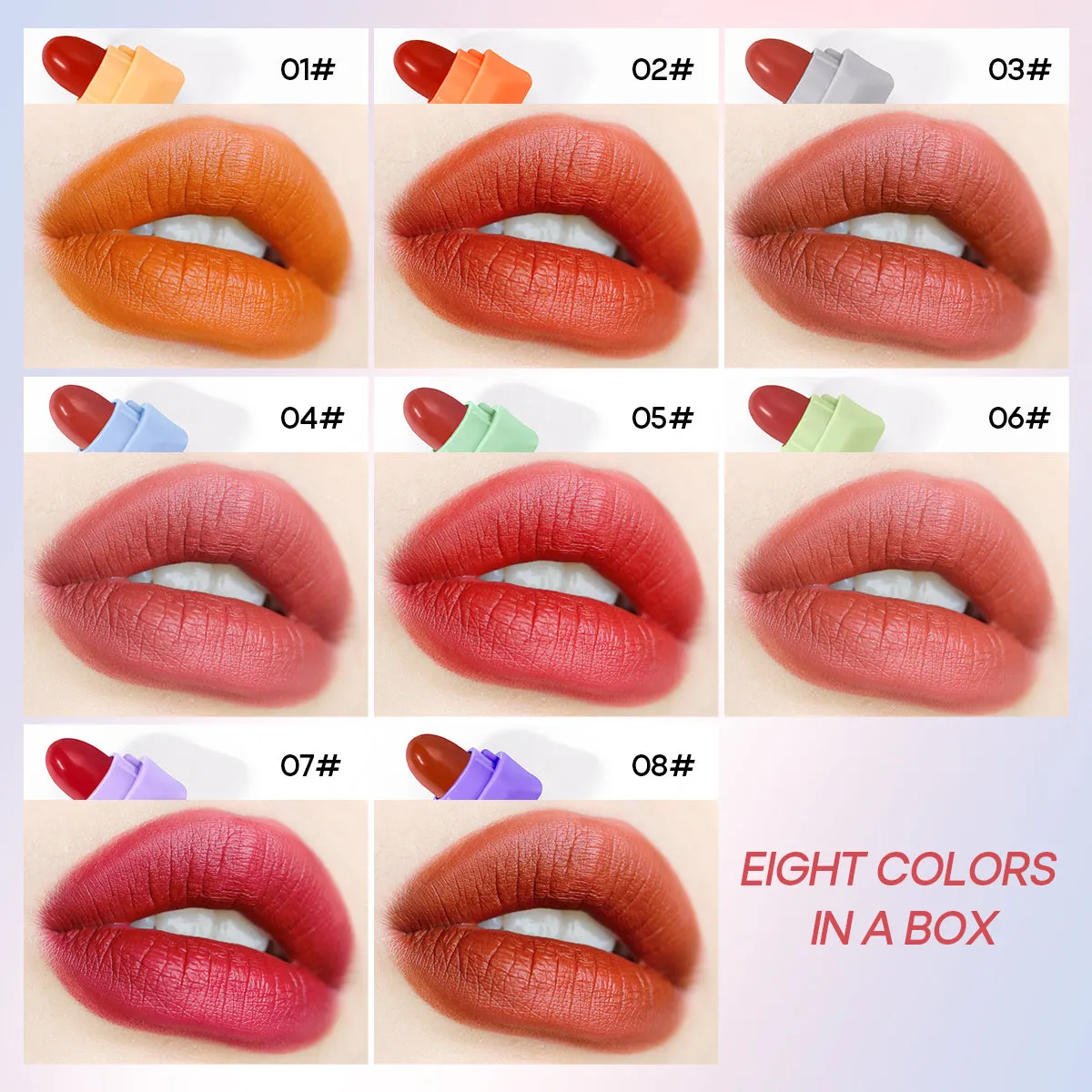 KISSIO Mini Lipstick Set(8 PCS)