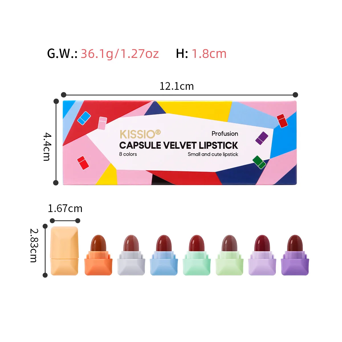 KISSIO Mini Lipstick Set(8 PCS)