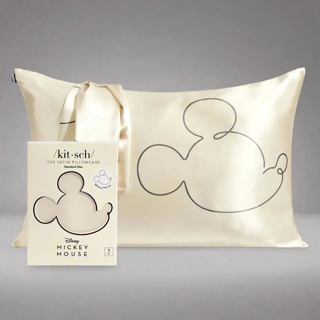Kitsch & Mickey and Minnie Satin Pillowcase Standard Mr. Mouse