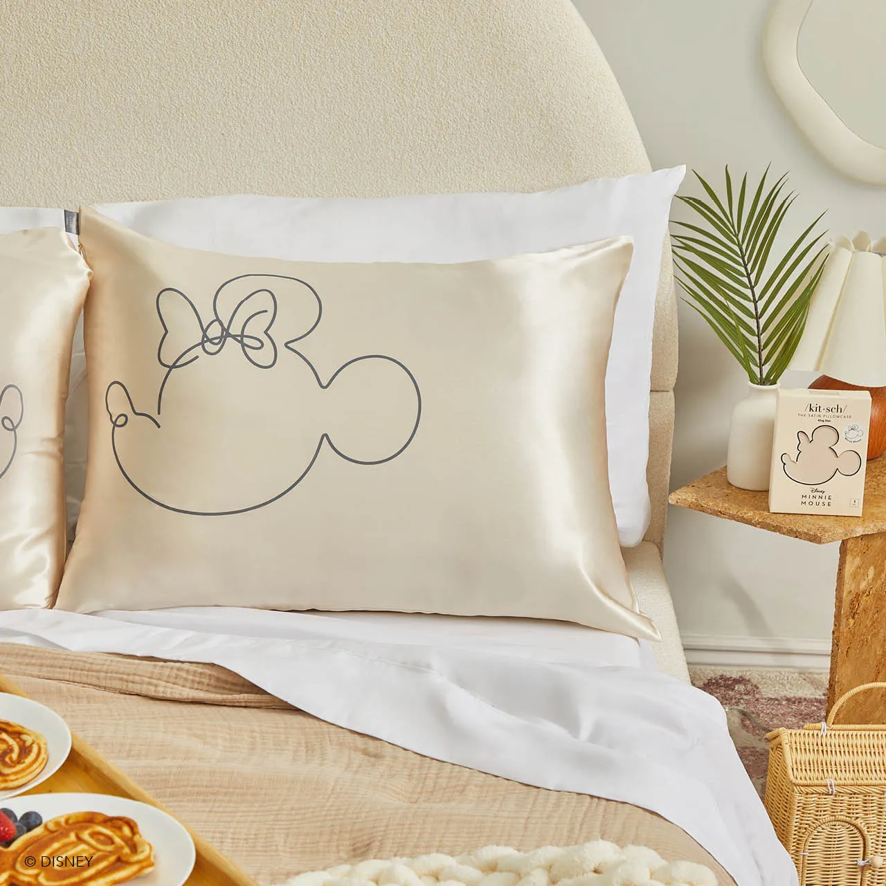 Kitsch & Mickey and Minnie Satin Pillowcase Standard Mrs Mouse