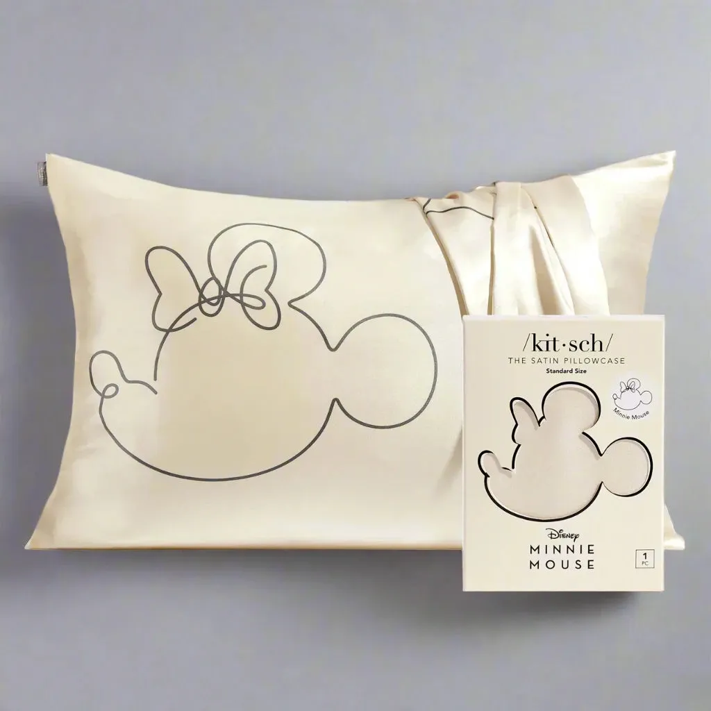 Kitsch & Mickey and Minnie Satin Pillowcase Standard Mrs Mouse