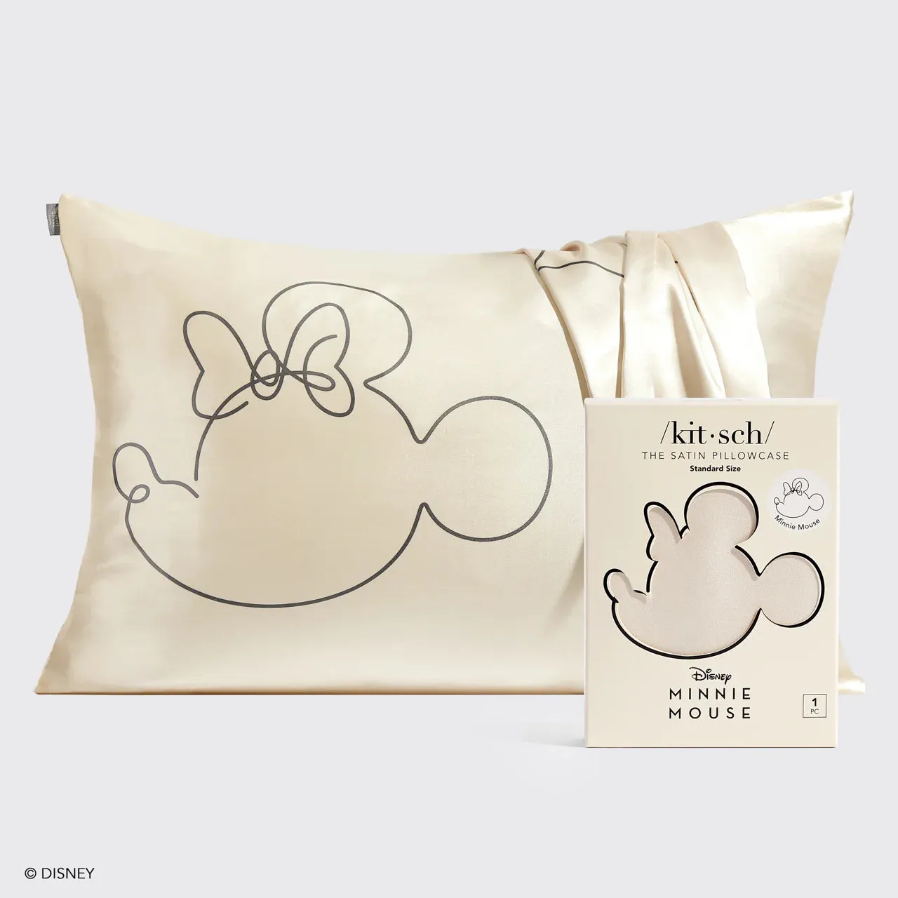 Kitsch & Mickey and Minnie Satin Pillowcase Standard Mrs Mouse
