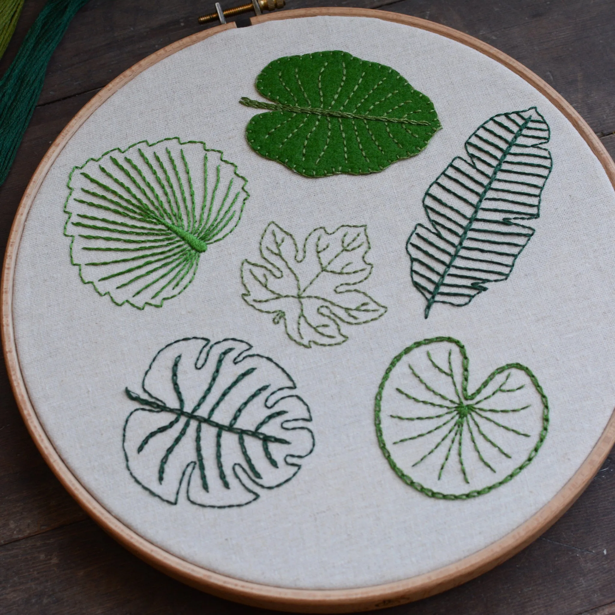 Leaf Embroidery Pattern - Tropical Collection