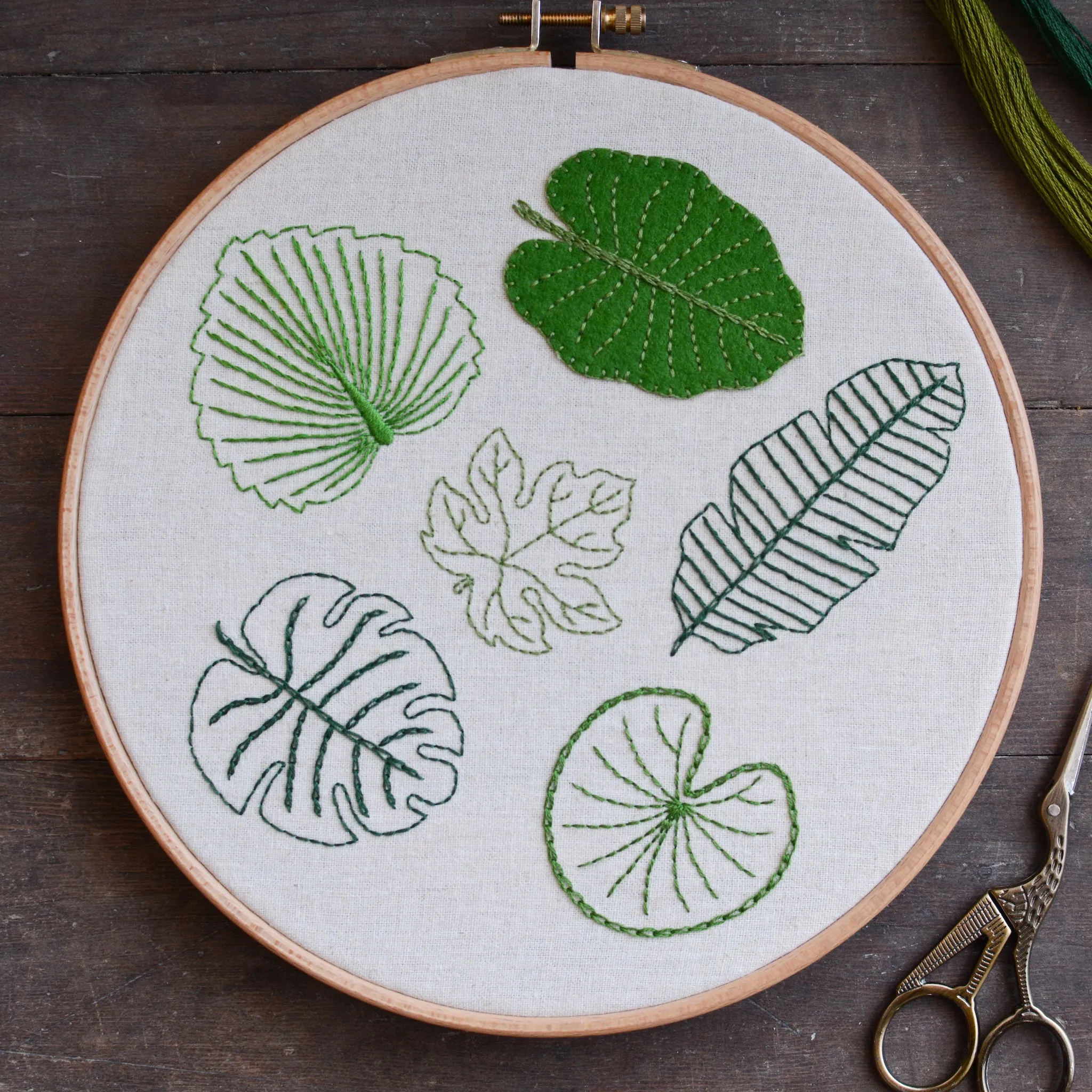 Leaf Embroidery Pattern - Tropical Collection