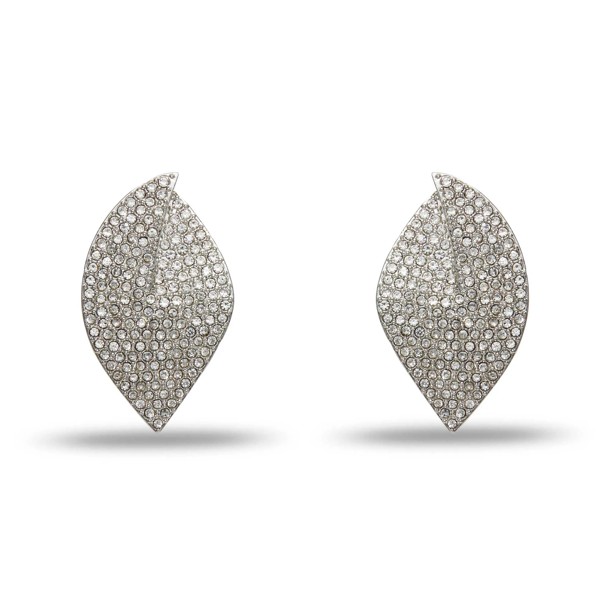 Lele Sadoughi Crystal Pavé Deco Feather Earring