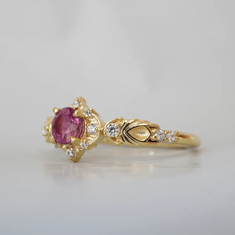 Limited Edition: Spellbound Pink Sapphire Diamond Ring in 14K and 18K Gold