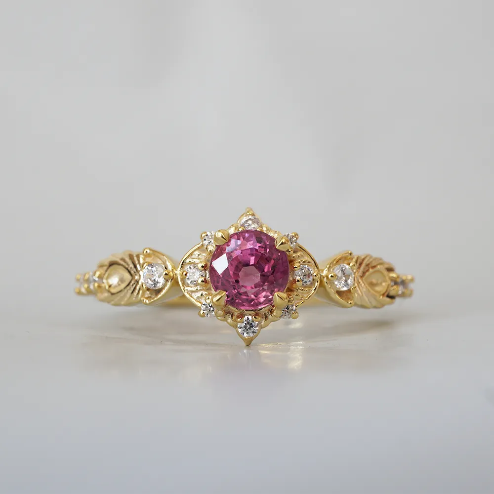 Limited Edition: Spellbound Pink Sapphire Diamond Ring in 14K and 18K Gold