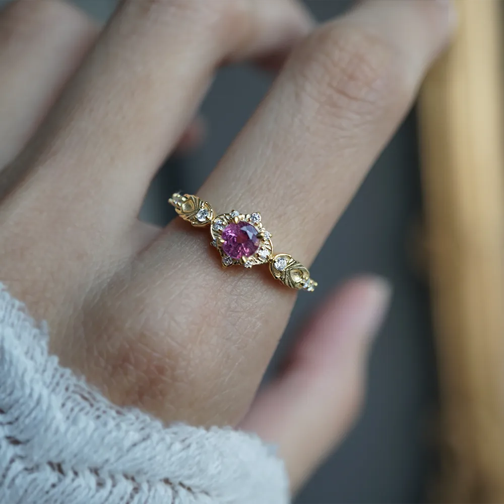Limited Edition: Spellbound Pink Sapphire Diamond Ring in 14K and 18K Gold