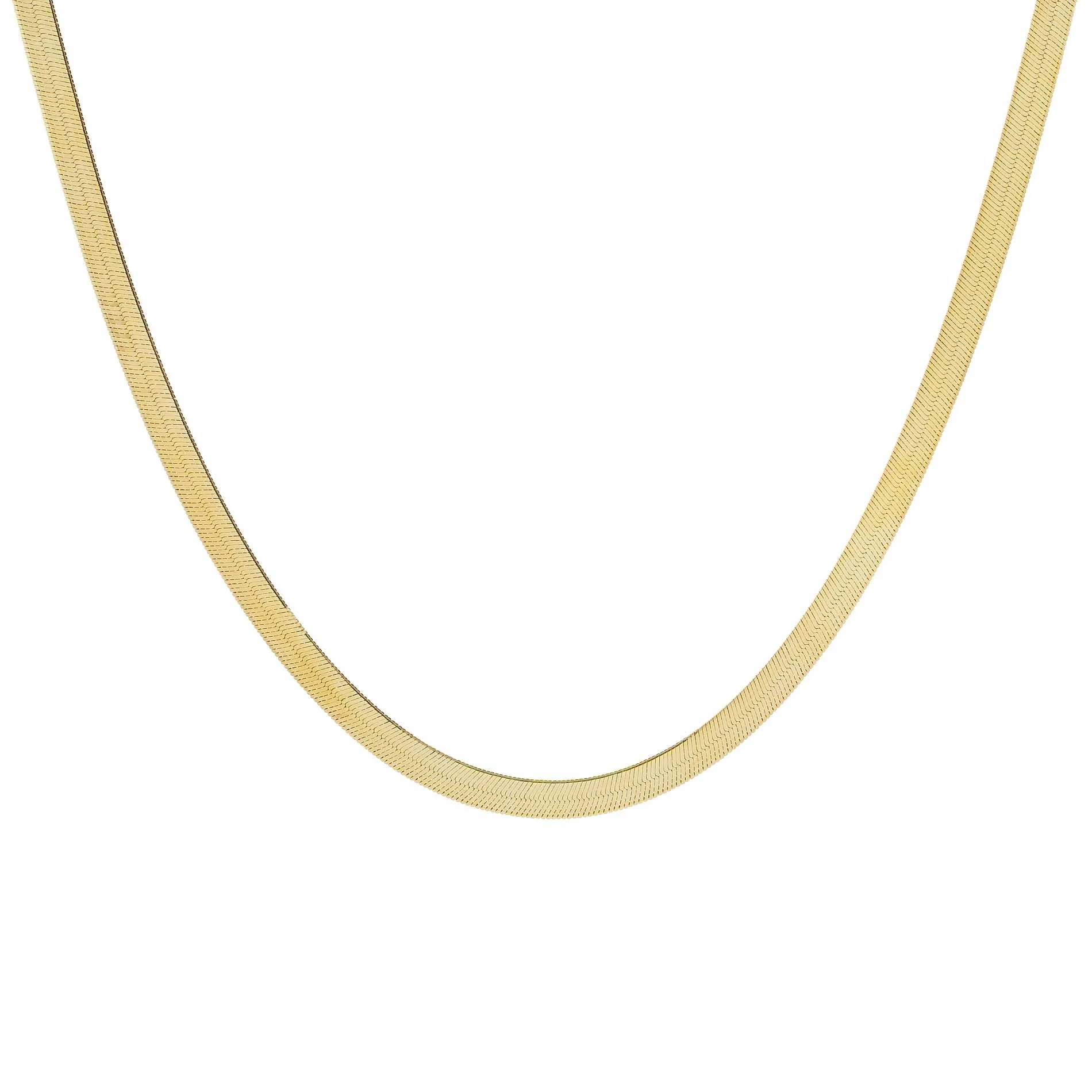 Liquid Herringbone Necklace 14K