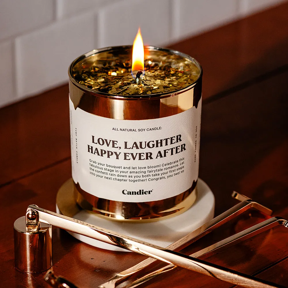 LOVE LAUGHTER HAPPY EVER AFTER CANDLE