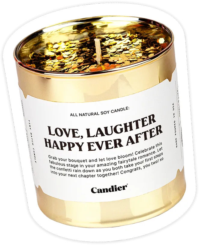 LOVE LAUGHTER HAPPY EVER AFTER CANDLE