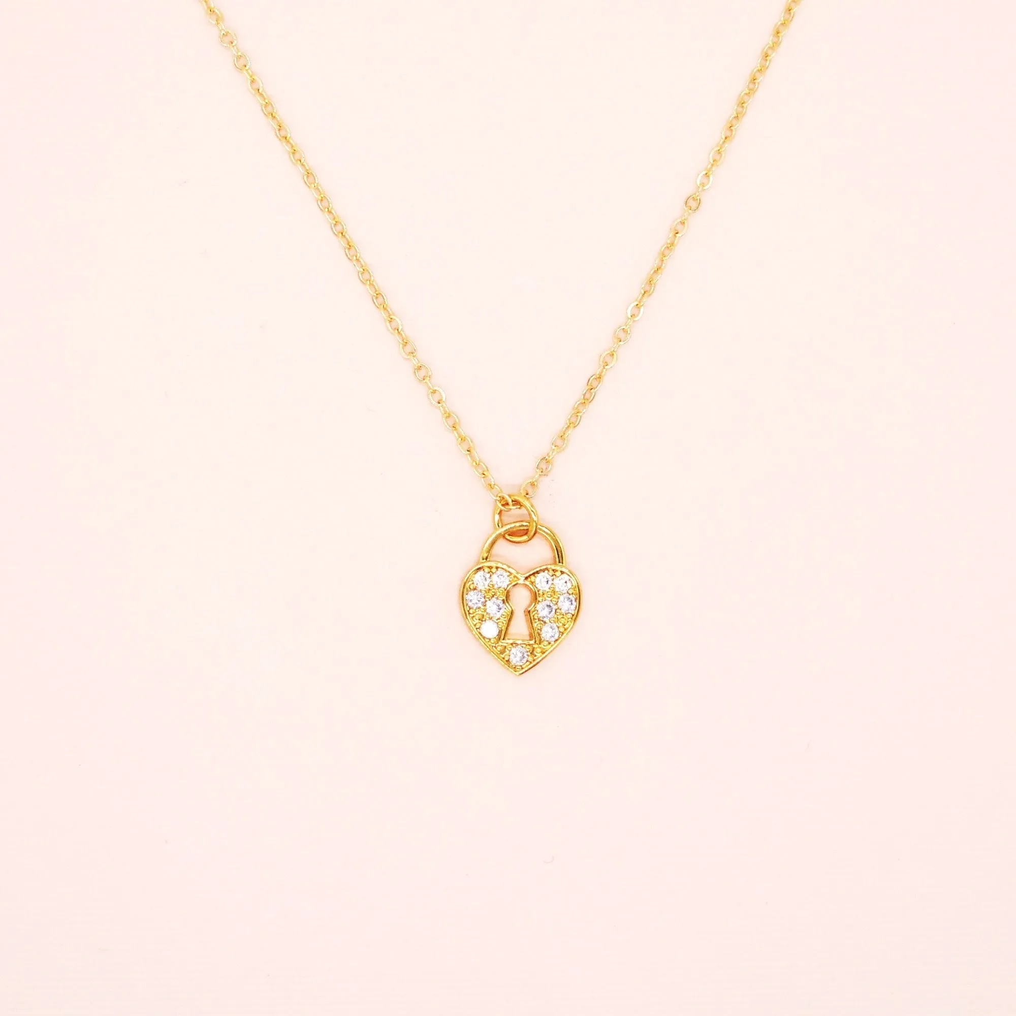 Lovers Lock Pendant Necklace