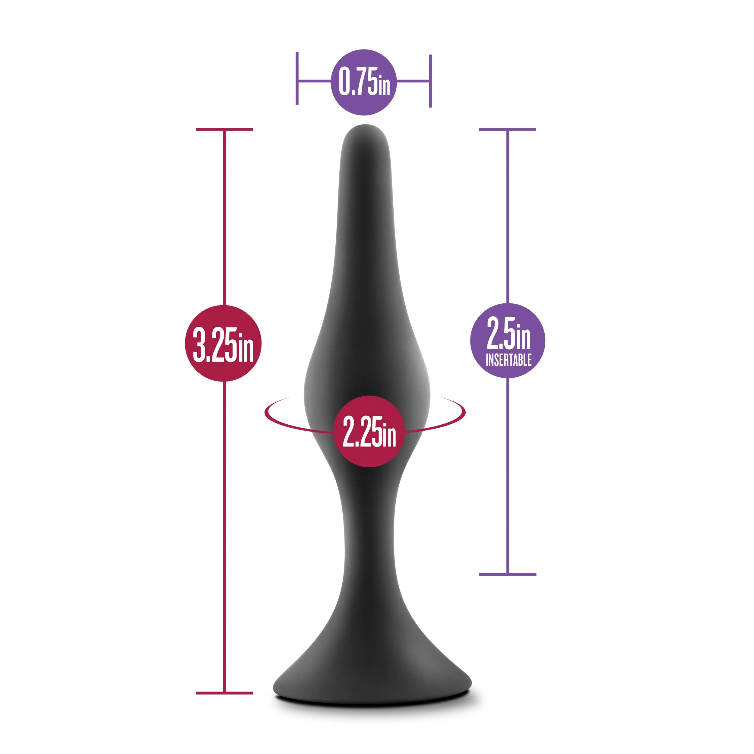 Luxe - Beginner Anal Plug Small - Black