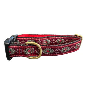 Mackenzie  Collar Maroon Paisley Medallions