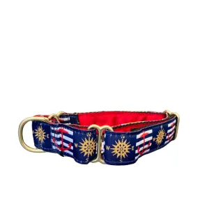 Mackenzie Martingale Collar Anchors & Stripes