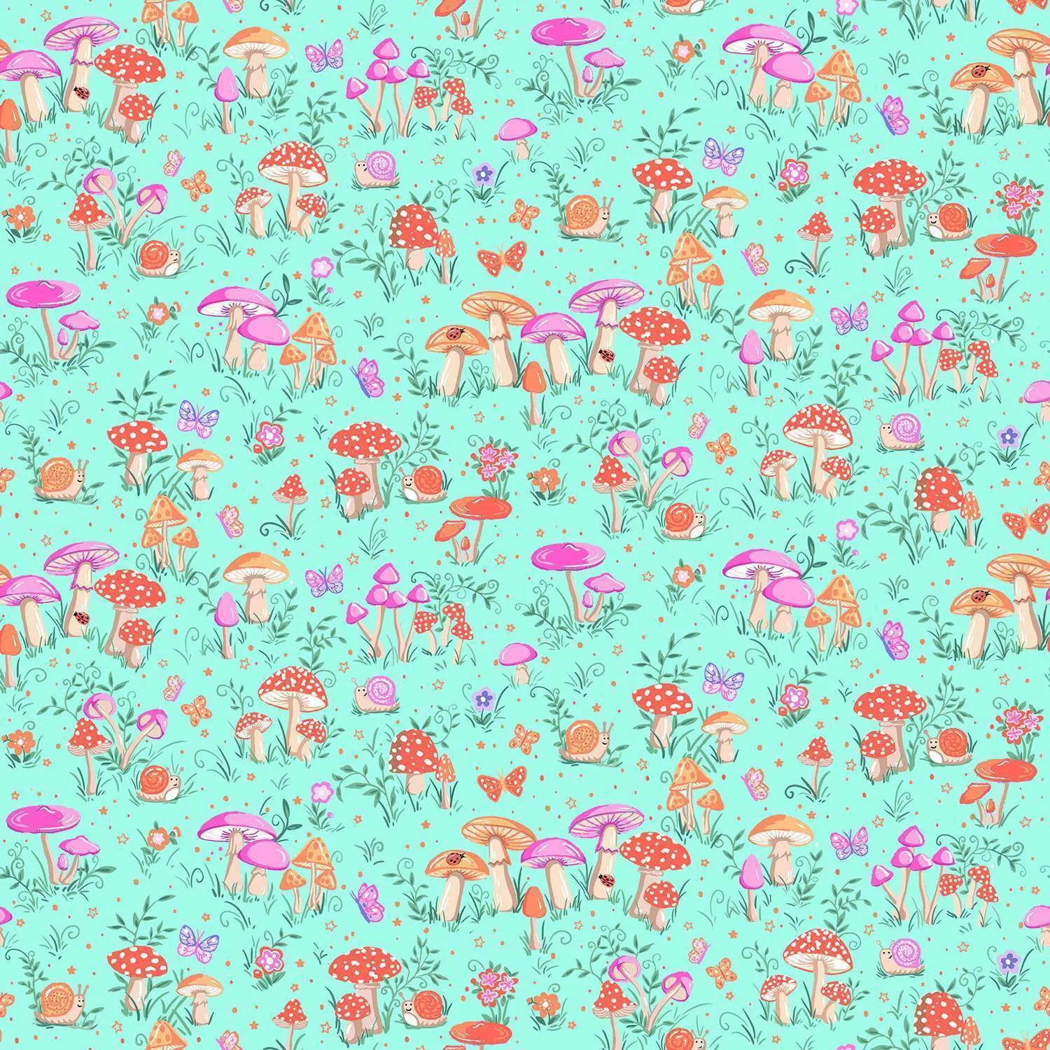 Makower Fairy Dust | Toadstool | Teal