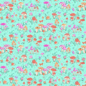 Makower Fairy Dust | Toadstool | Teal