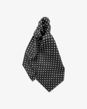 Men's Silk Polka Dot Double Ascot - The Shinagwa Ascot