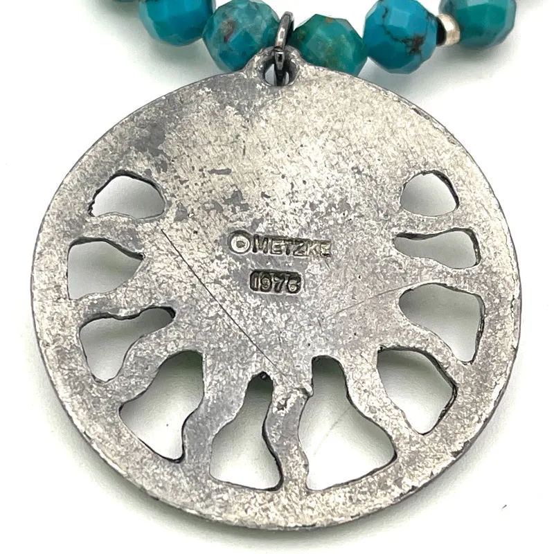 Metzke Pewter Sun Pendant Necklace