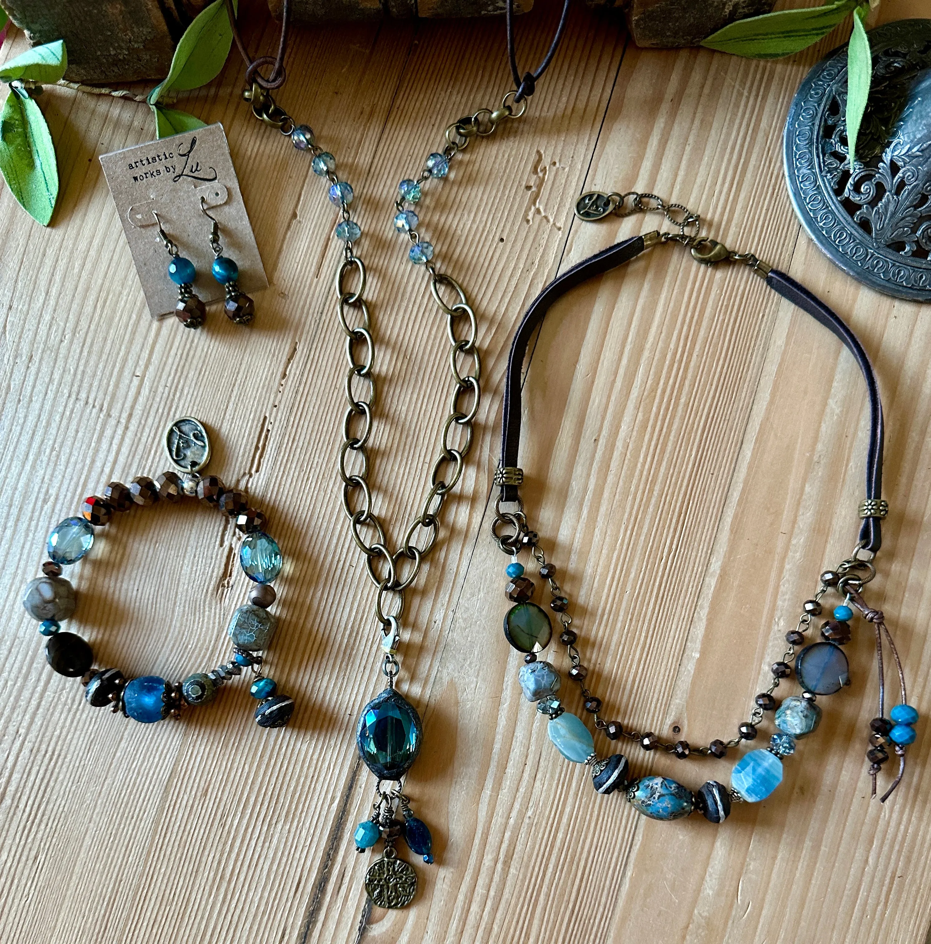 Mocha Dreams Double Bead Earring
