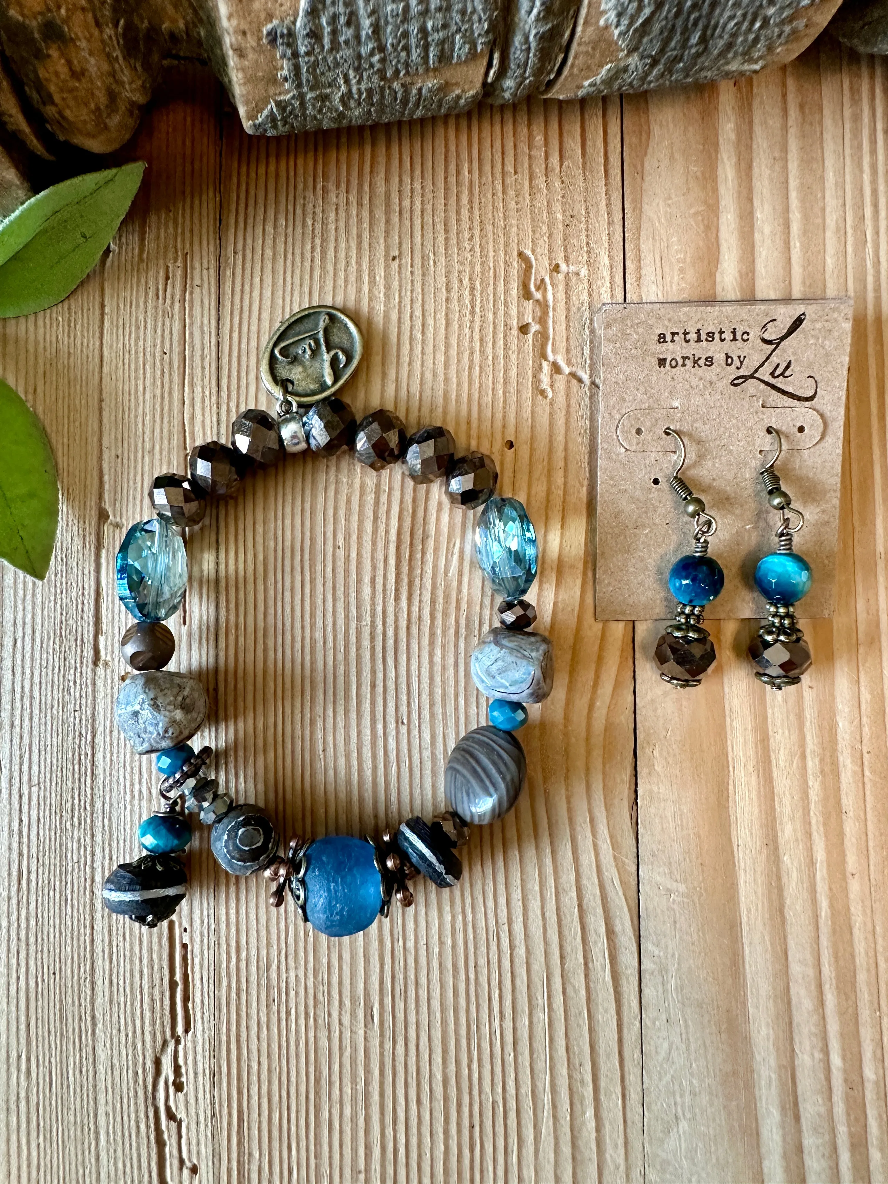 Mocha Dreams Double Bead Earring