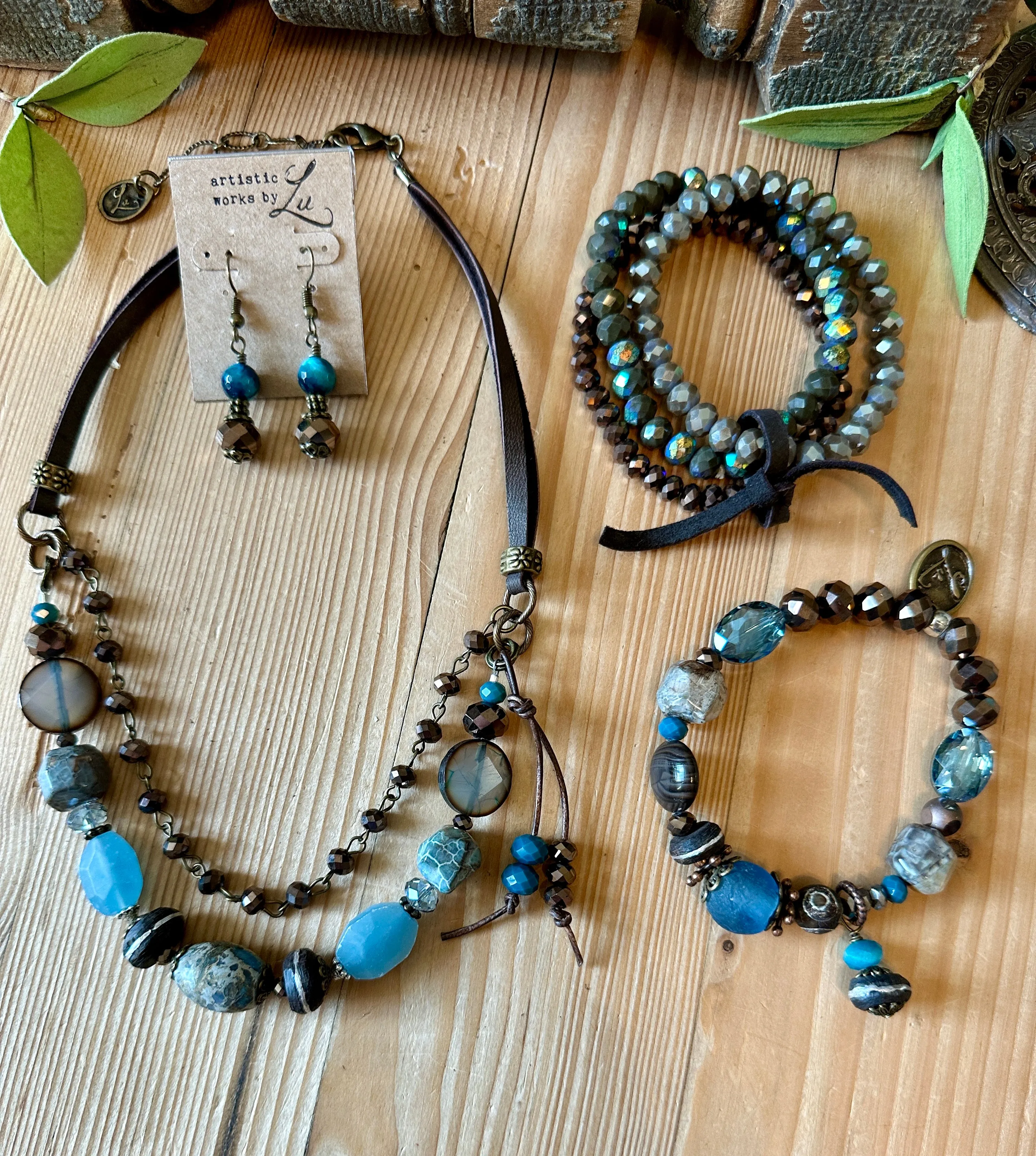 Mocha Dreams Double Bead Earring