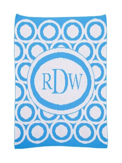 MOD CIRCLES & MONOGRAM BLANKET