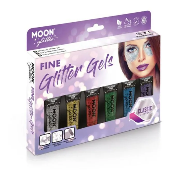 Moon Glitter Classic Fine Glitter Gel, Assorted