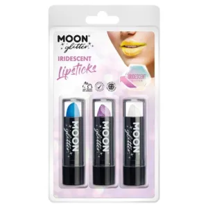 Moon Glitter Iridescent Glitter Lipstick, Blue, Purple, White