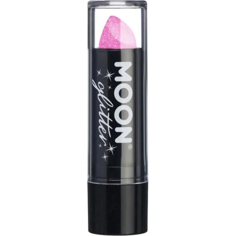 Moon Glitter Iridescent Glitter Lipstick, Pink