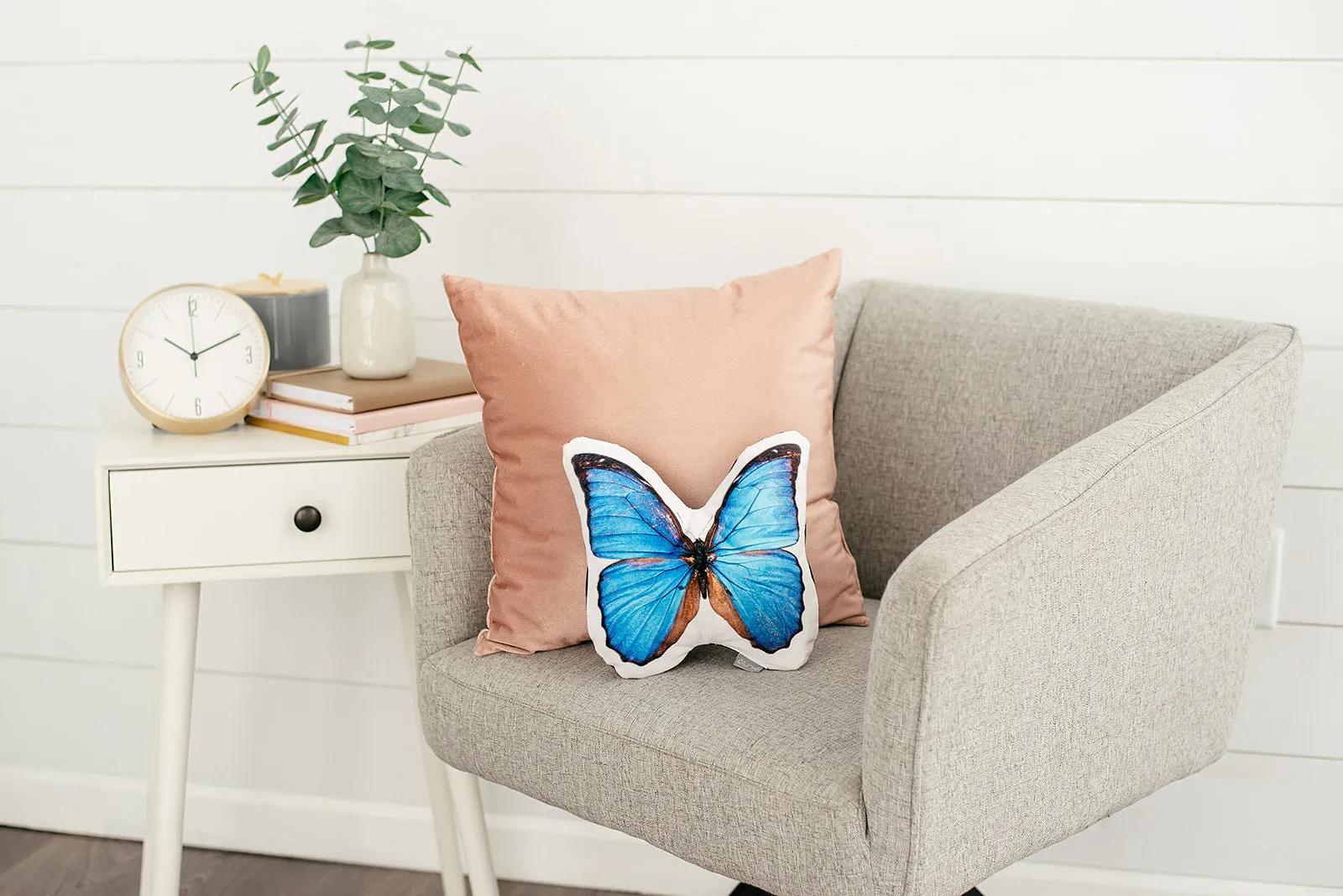 Morpho Butterfly Pillow, College Student Gift, Mother's Day Gift, Christmas Gift