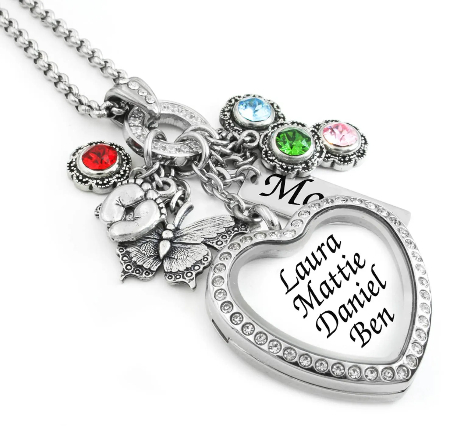 Mother's Crystal Heart Locket