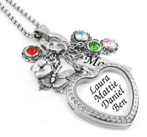 Mother's Crystal Heart Locket