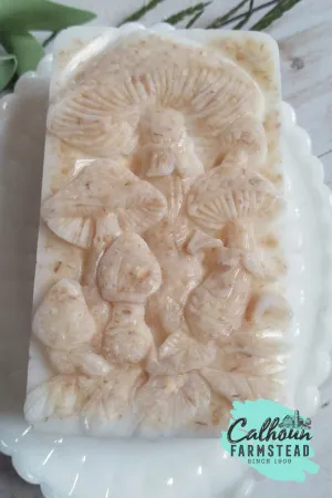 Mushroom Shaped Soap - Goats Milk Soap - Cottage Core - Mushroom Motif - Moisturizing & Soothing