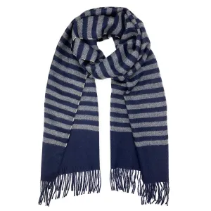 Navy Stripe Baby Alpaca Scarf