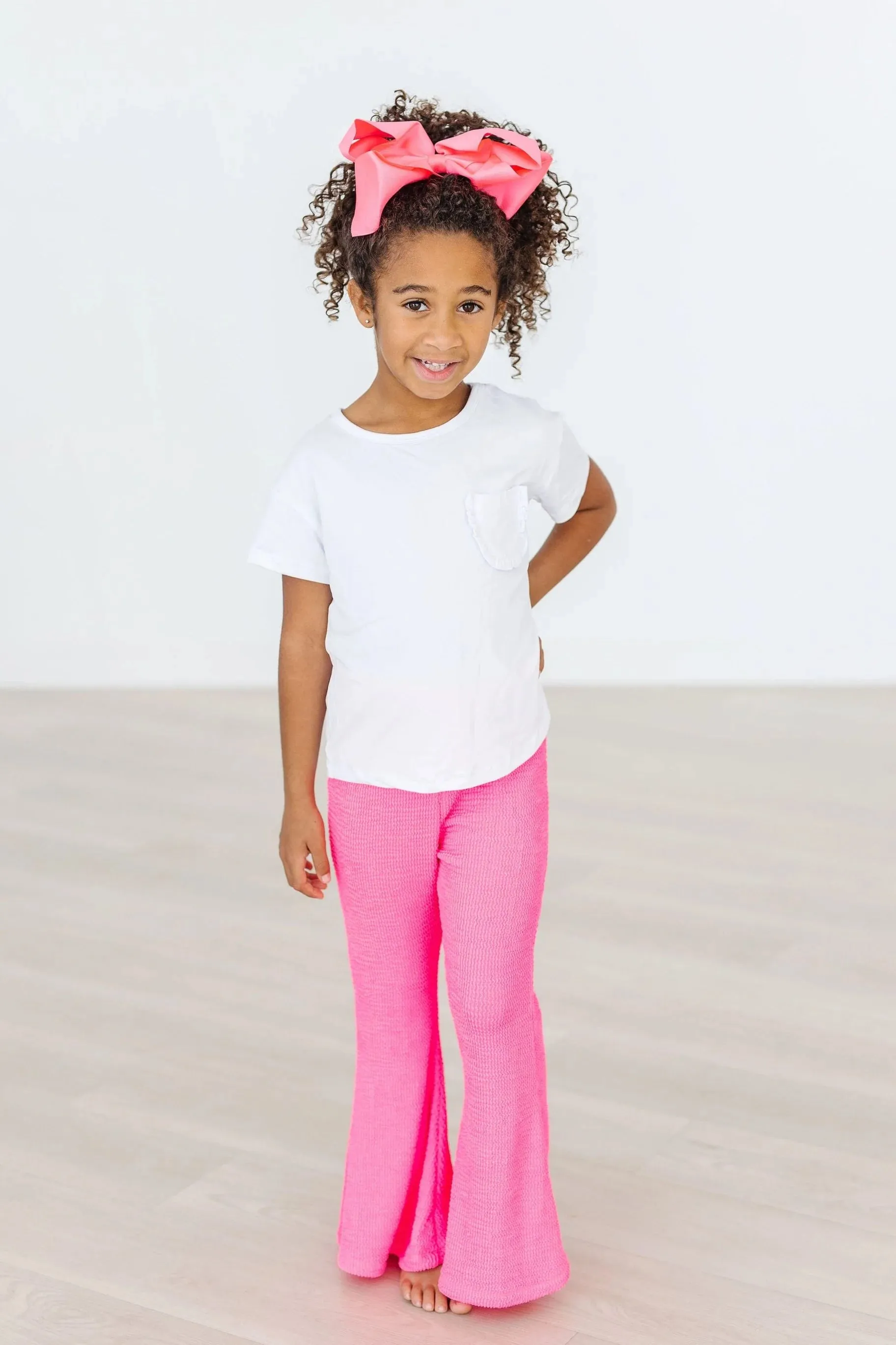 Neon Pink Scrunchy Bells