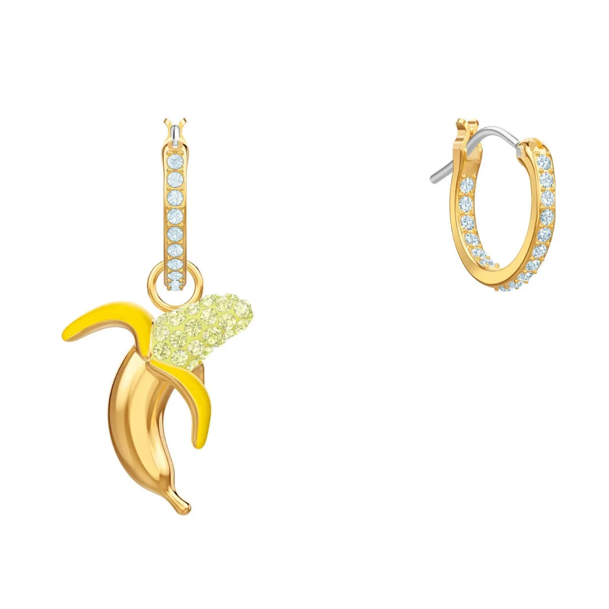 No Regrets Banana Multi-Colored Gold Plating Pierced Earrings 