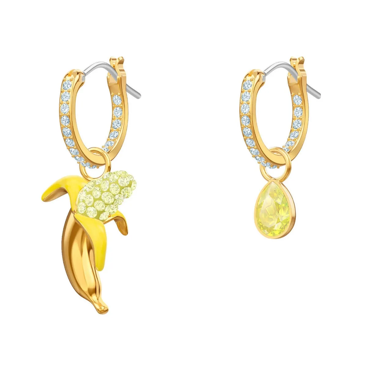 No Regrets Banana Multi-Colored Gold Plating Pierced Earrings 
