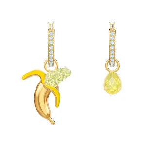 No Regrets Banana Multi-Colored Gold Plating Pierced Earrings 