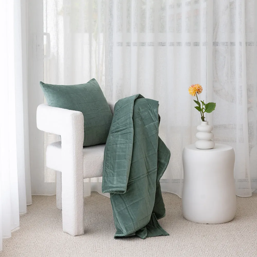 Nuno Square Cushion - Eucalyptus