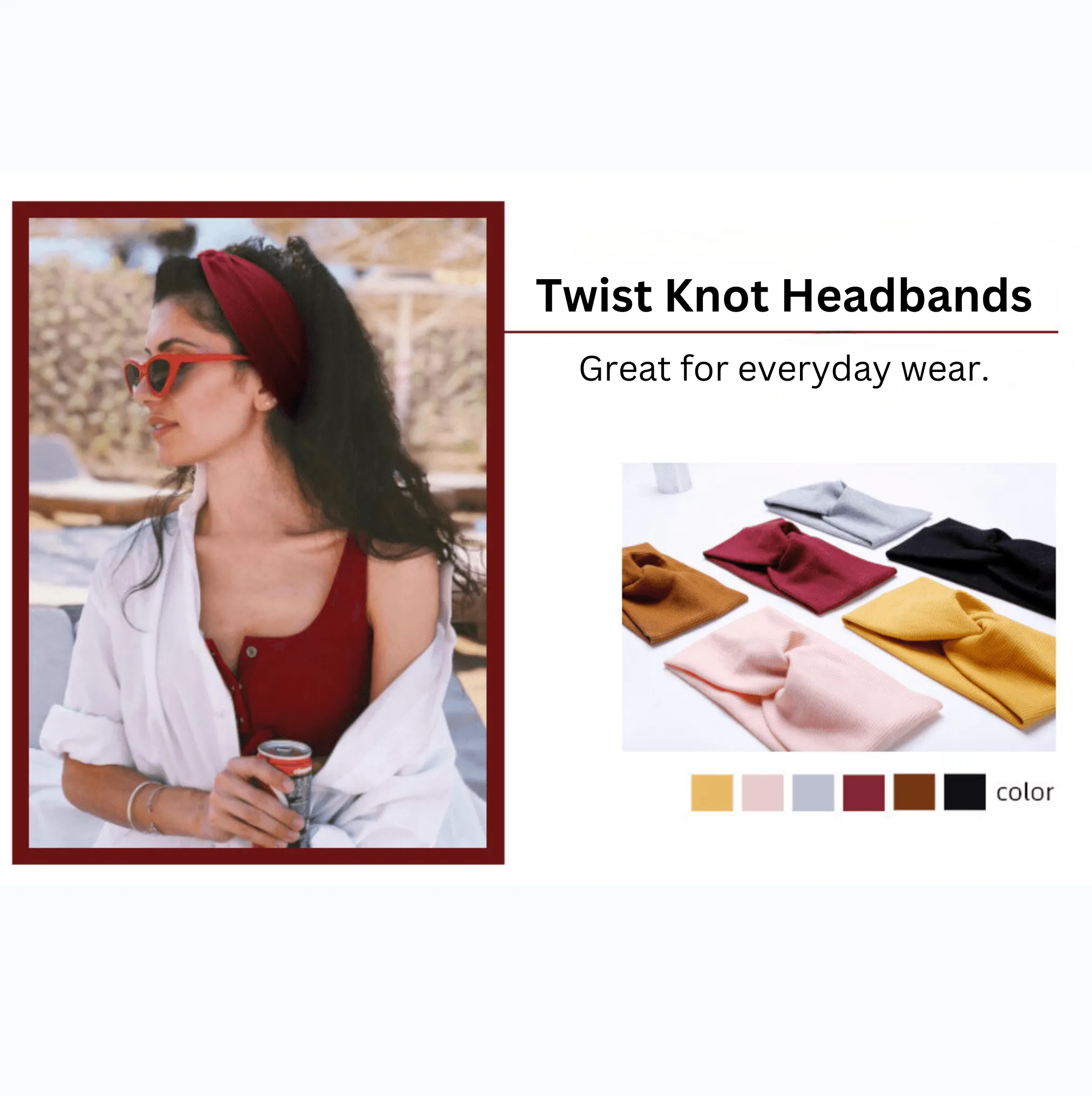 Orange Twist Knot Headband