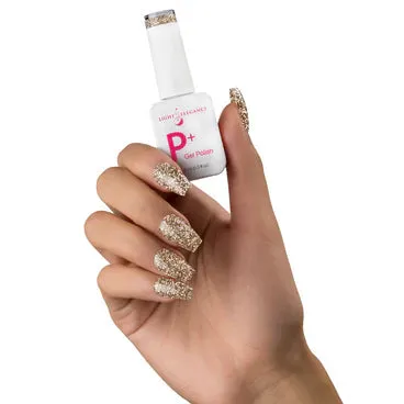 P  Gold, Glitter Gel Polish 10 ml