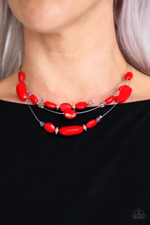Paparazzi Radiant Reflections Necklace Red